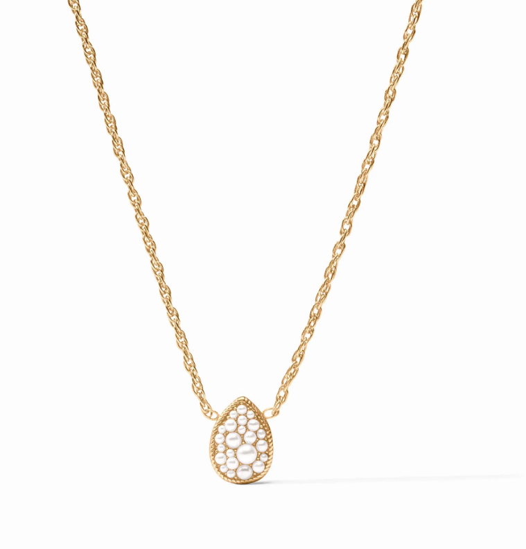 Julie Vos Trunk Show - Pavé Teardrop Delicate Necklace