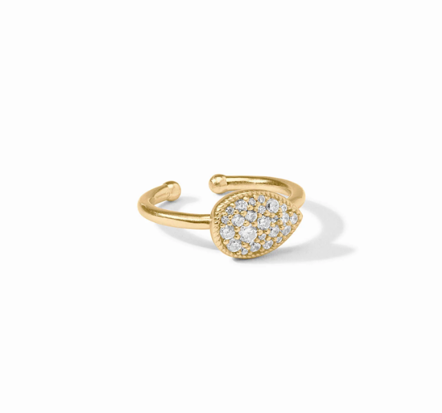 Julie Vos Pavé Teardrop Stacking Ring