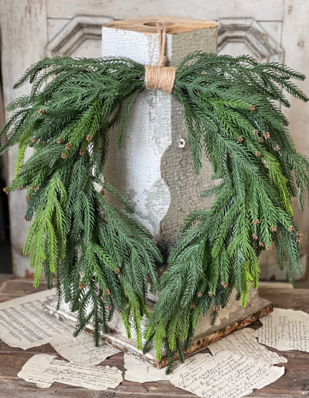 24" Norfolk Cascade Hanging Wreath