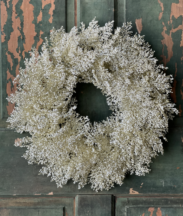 21" Frosted Berry Cypress Wreath