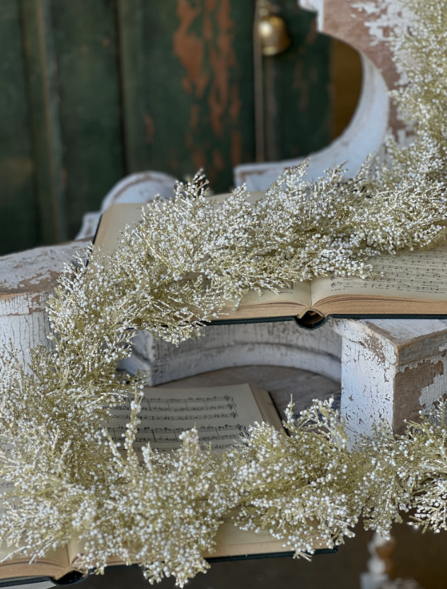 6' Frosted Berry Cypress Garland