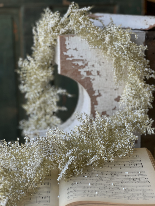 6' Frosted Berry Cypress Garland