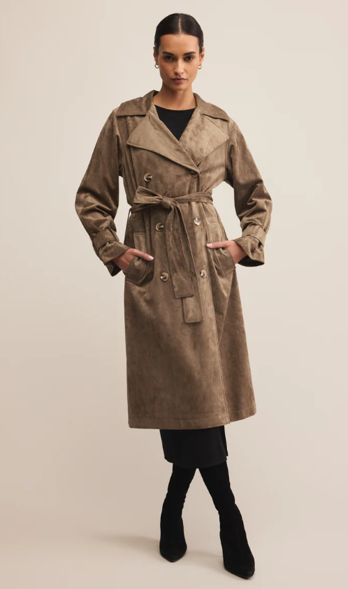 Z Supply Dorian Suede Trench Coat