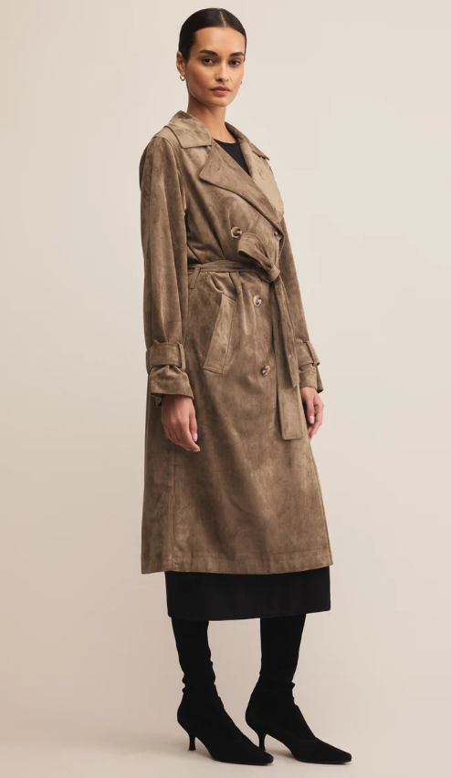 Z Supply Dorian Suede Trench Coat