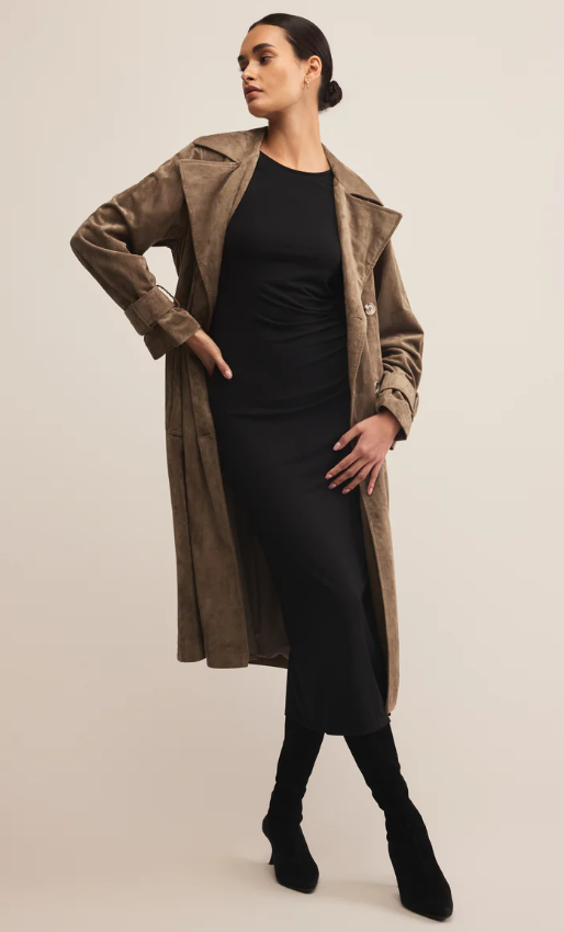 Z Supply Dorian Suede Trench Coat