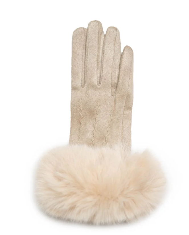 Gabrielle Faux Fur Cuff Touchscreen Gloves