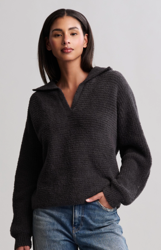 Barefoot Dreams CozyChic Dolman Sleeve Collared Pullover