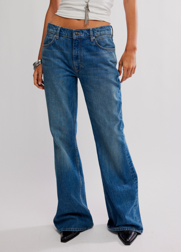 Free People West Coast Relaxed Flare Jeans