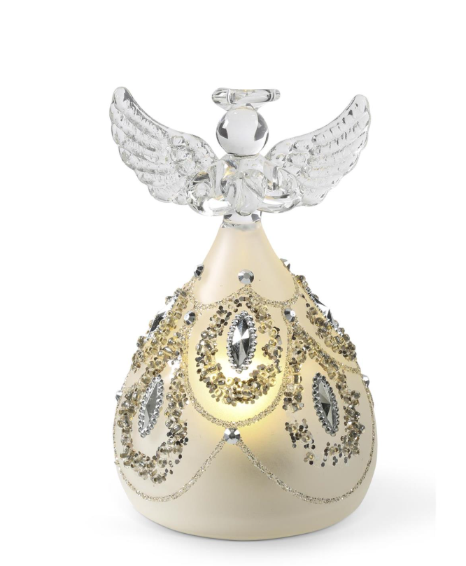 Jeweled Light Up Glass Angel