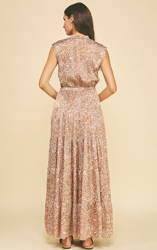 Alaya Print Tiered Maxi Dress