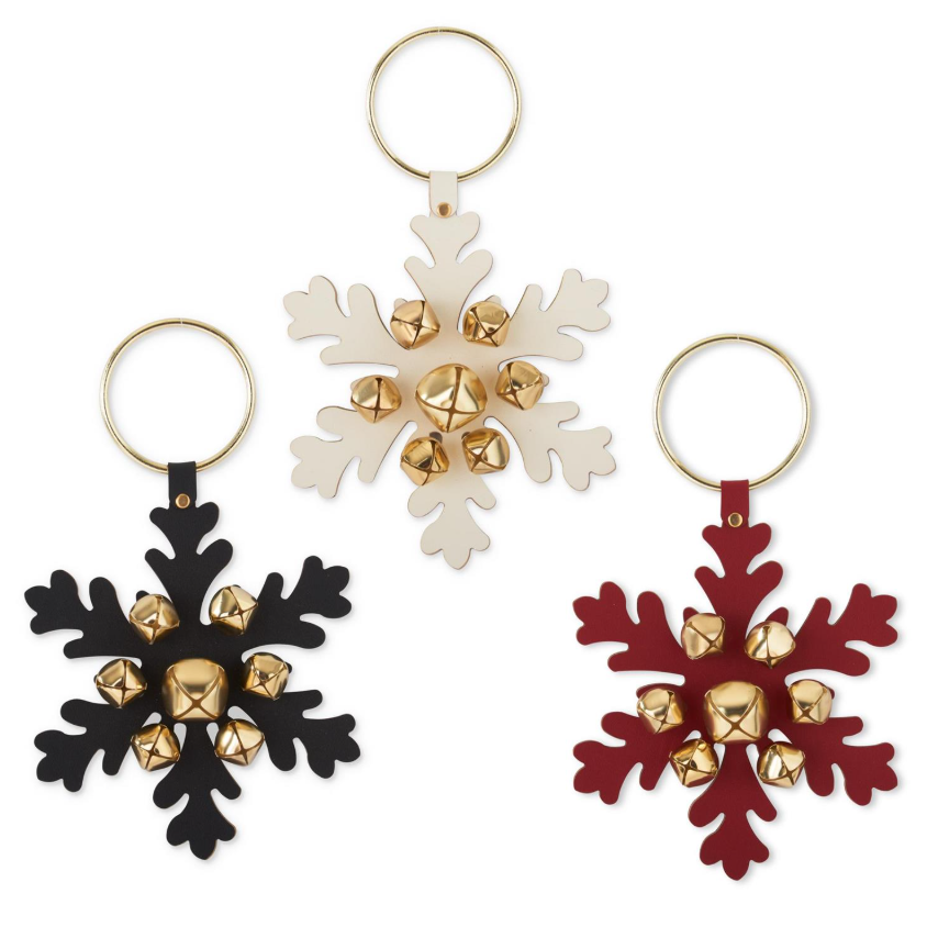 Snowflake with Bells Door Hanger