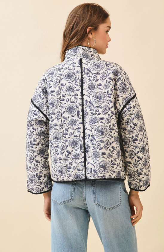 Maisy Floral Boxy Quilted Jacket
