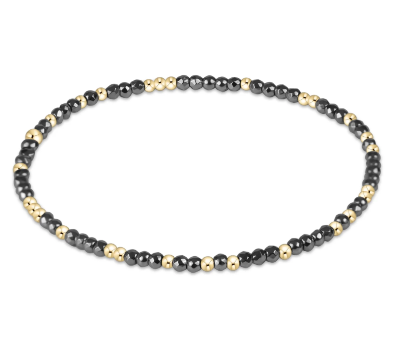 E Newton Hope Unwritten Bracelet - Faceted Hematite