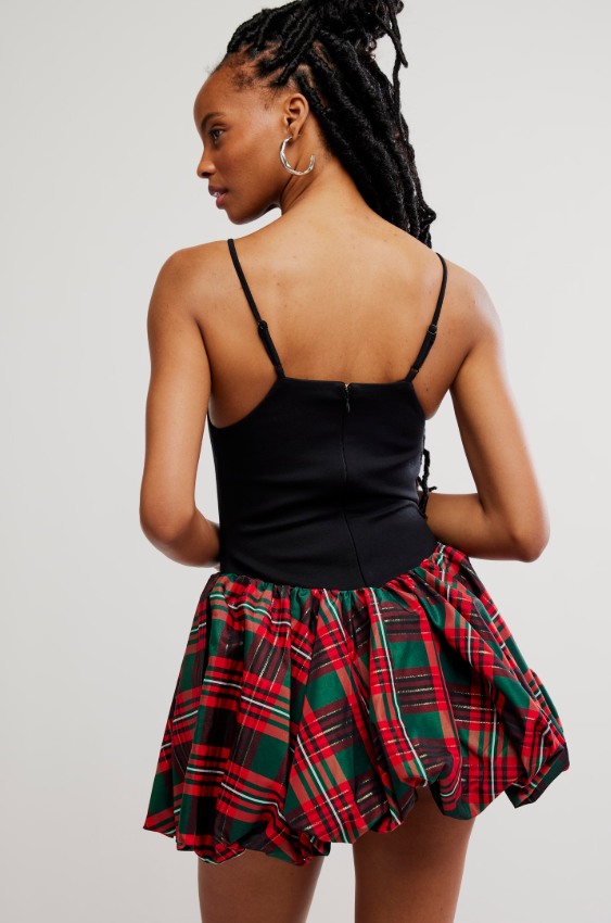 Free People Tinsel Kiss Plaid Mini
