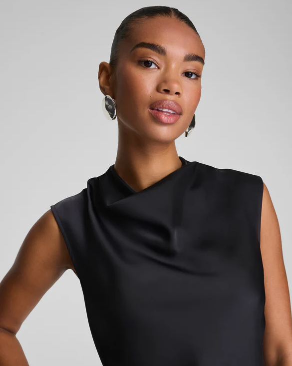 SPANX Silky Smooth Cowl Neck Sleeveless Top