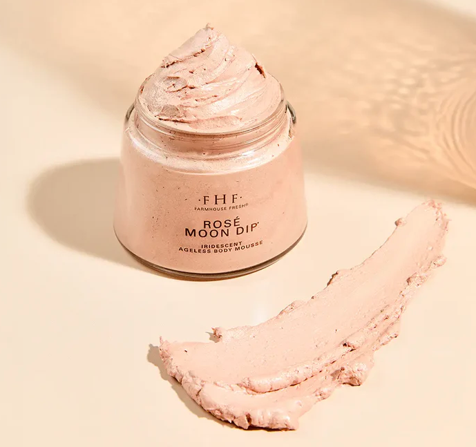 Farmhouse Fresh Rosé Moon Dip Iridescent Ageless Body Mousse