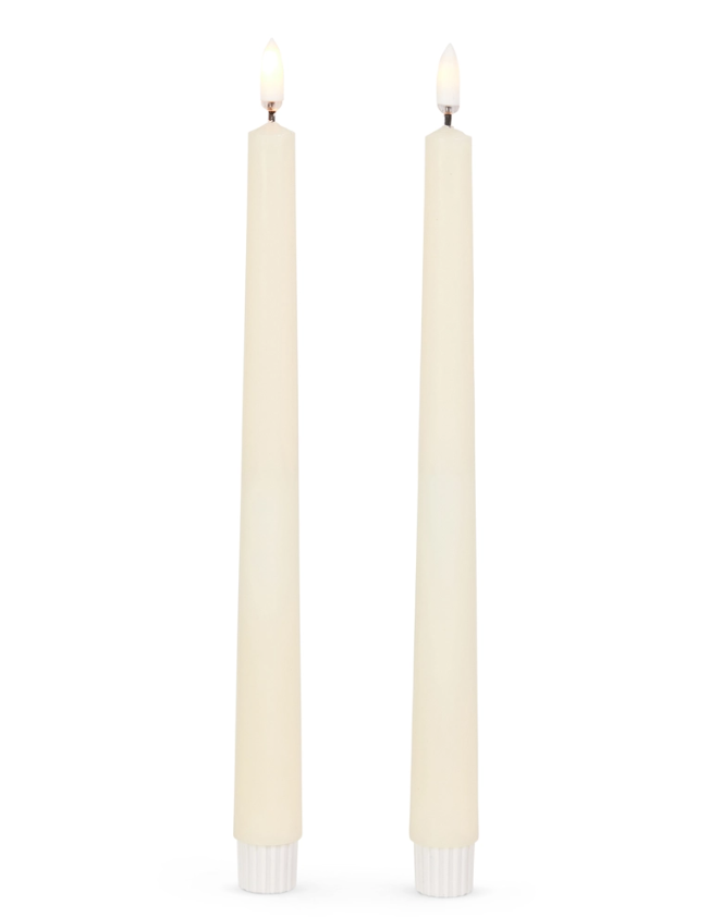 Flameless Taper Candles - Set of 2