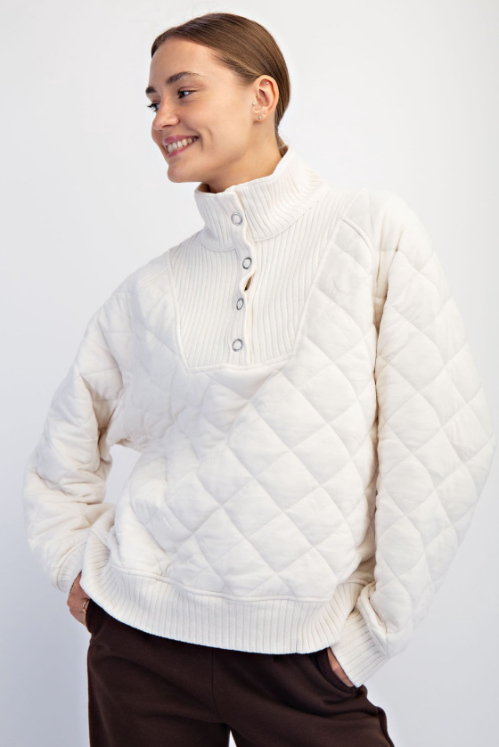 Denver Quilted Quarter Snap Pullover
