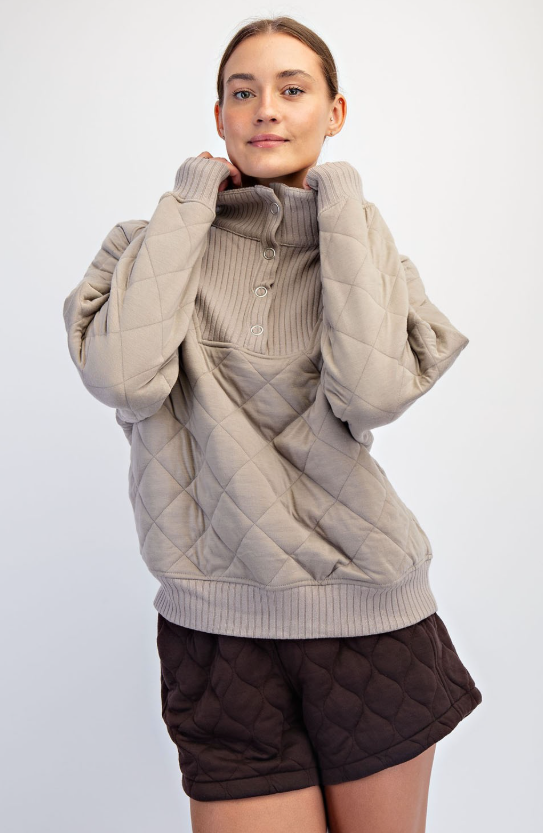 Denver Quilted Quarter Snap Pullover