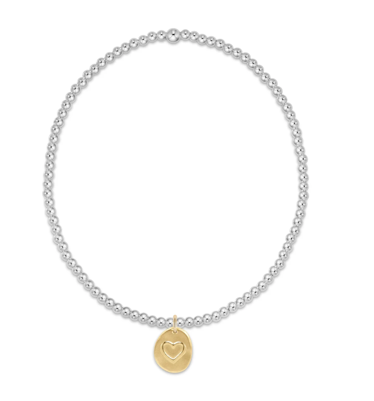 E Newton Classic Gold Bracelet - Inspire Love Charm Mixed Metal