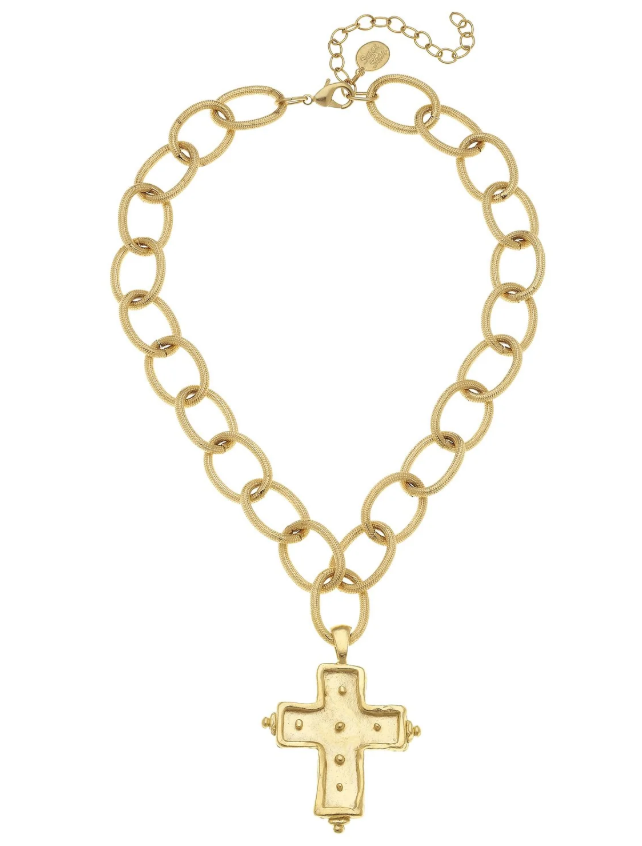 Susan Shaw Dotted Cross Necklace