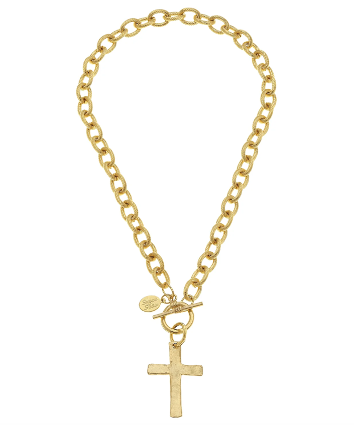 Susan Shaw Classic Cross Toggle Necklace