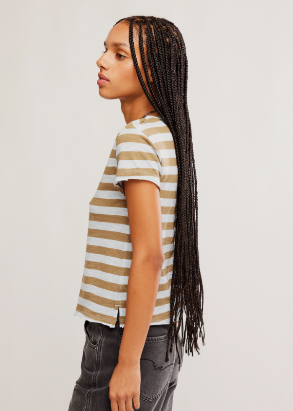 Free People Nora Striped Tee