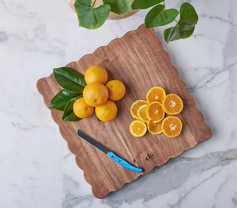 Square Scalloped Cutting Board