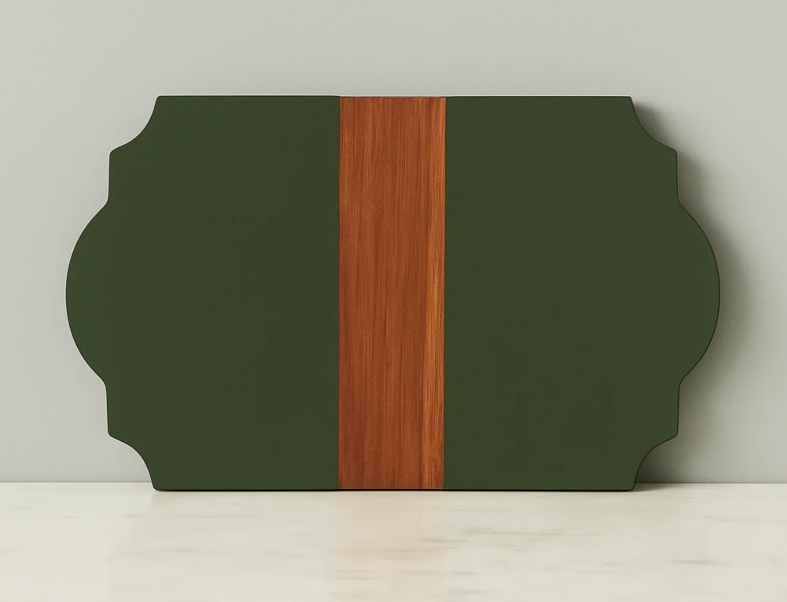 Trefoil Wood Cheese Board Charger