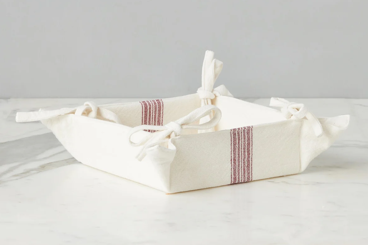 Striped Cotton Napkin Tray