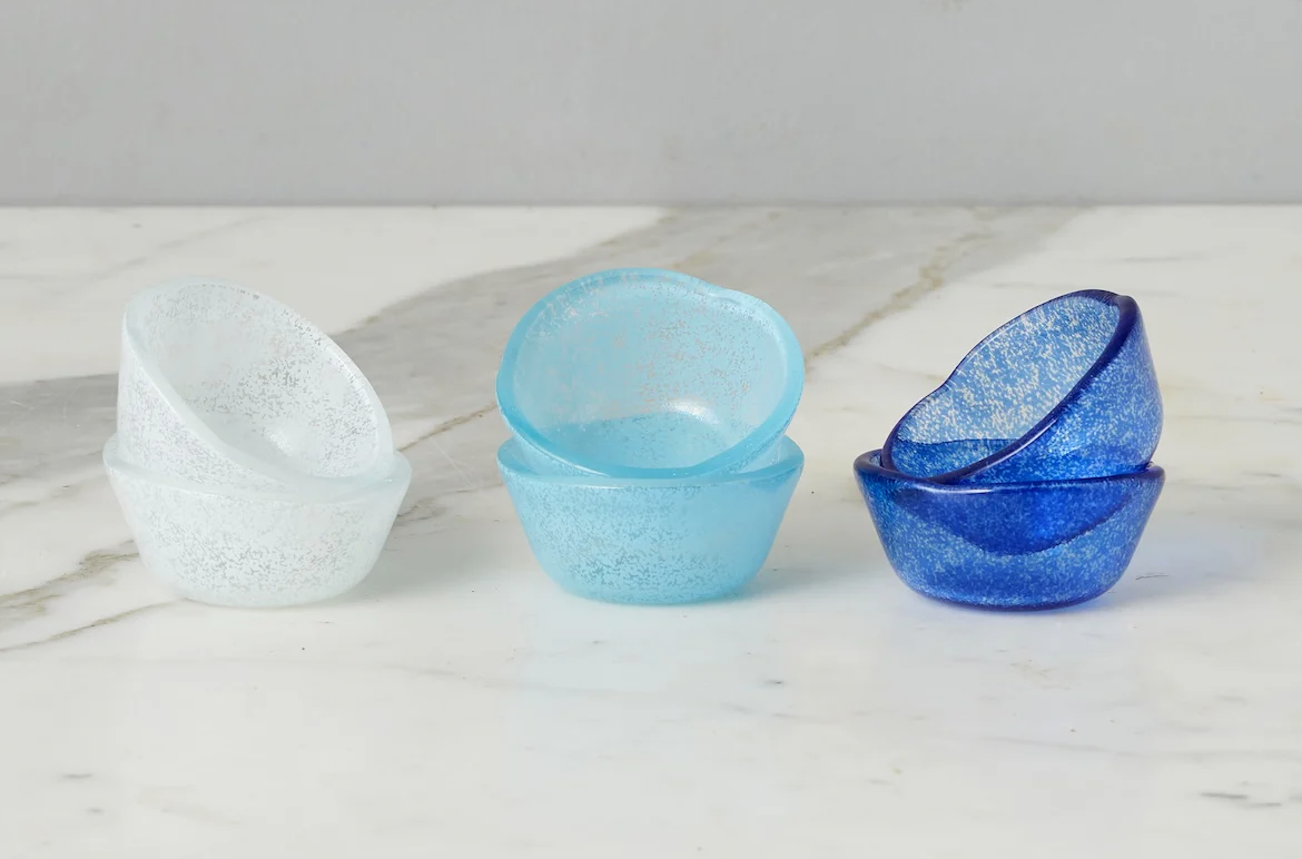 Glass Pinch Pots - Boxed Set of 6