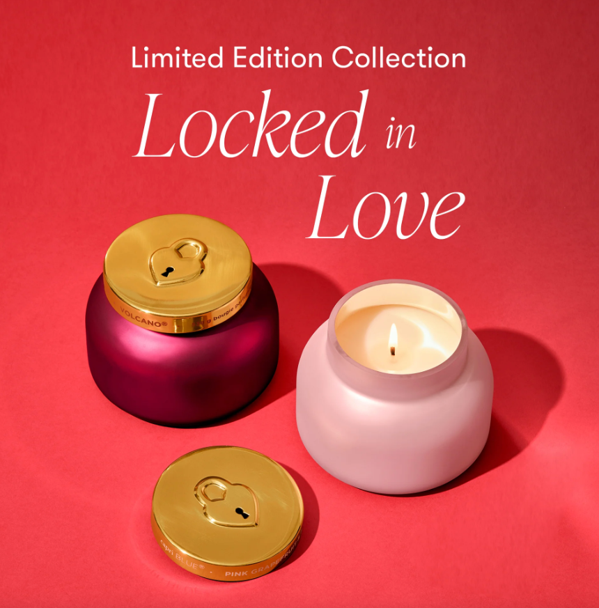 Capri Blue Pink Grapefruit & Prosecco Locked in Love Candle