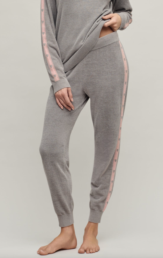 Barefoot Dreams CozyChic Ultra Lite Heart Stripe Jogger