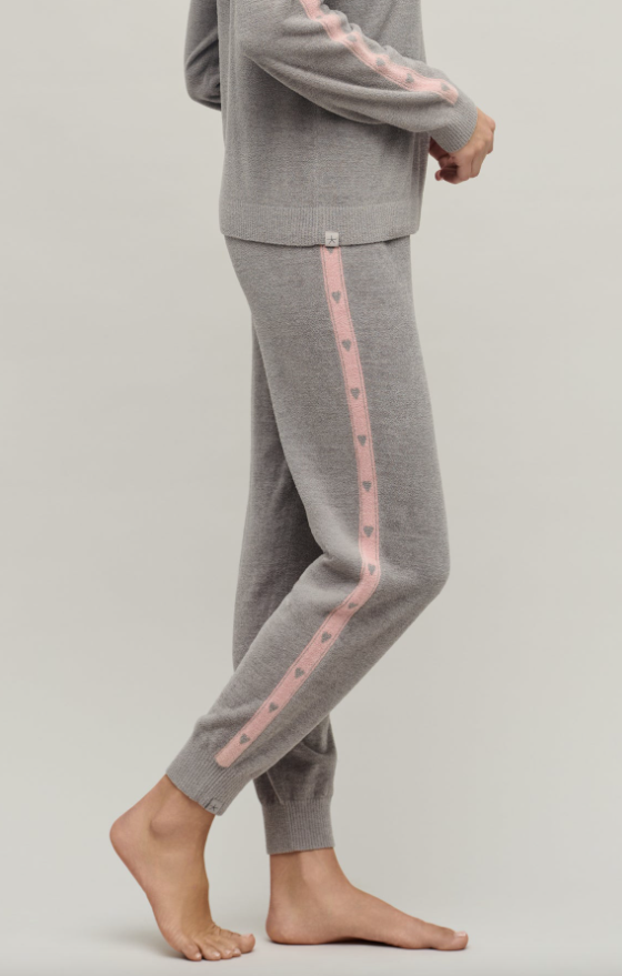 Barefoot Dreams CozyChic Ultra Lite Heart Stripe Jogger