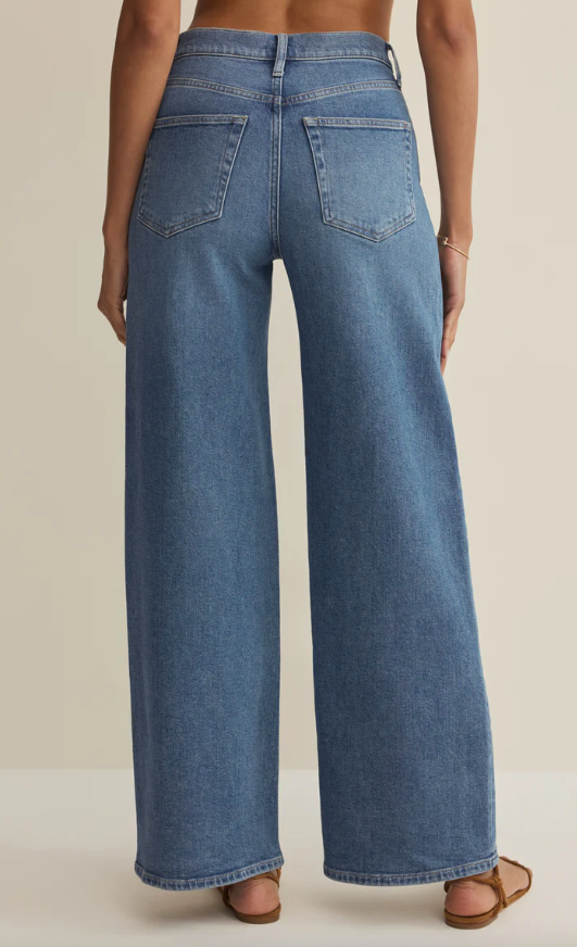 Z Supply Nova High Rise Wide Leg Denim Pant
