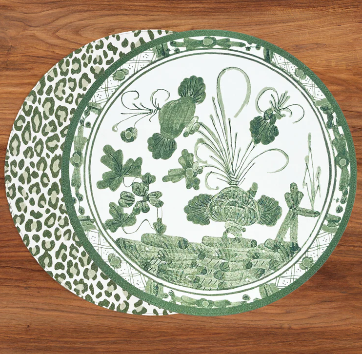 VIDA Faenza & Cheetah Reversible Placemats - Set of 4