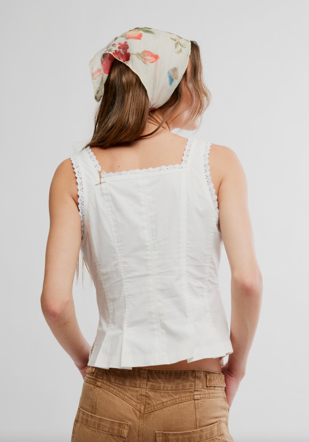 Free People Bridgette Corset Solid Top