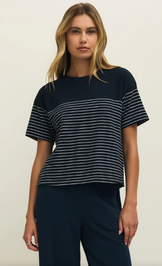 Z Supply Harbor Textured Knit Stripe Shirt