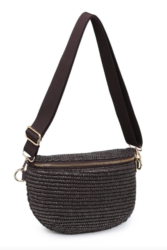 Woven Straw Belt Bag
