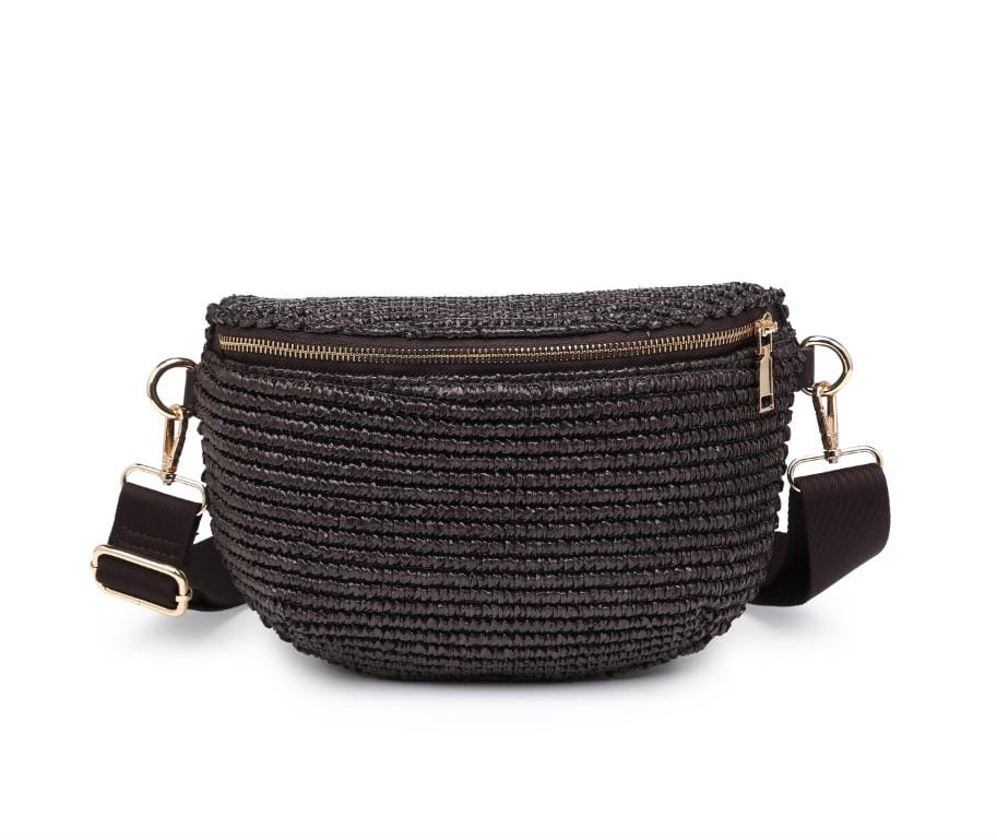 Woven Straw Belt Bag