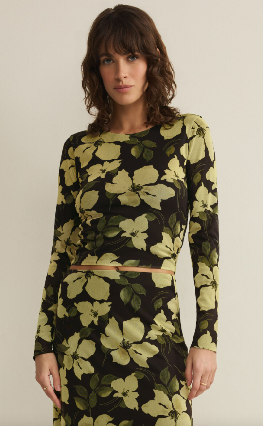 Z Supply Taysha Ren Floral Mesh Top