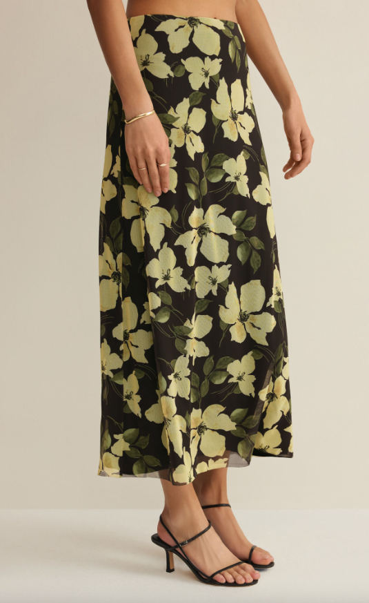 Z Supply Eda Ren Floral Mesh Maxi Skirt
