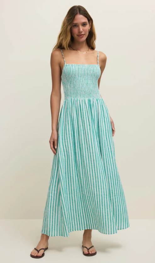 Z Supply Bayside Stripe Linen Maxi Dress