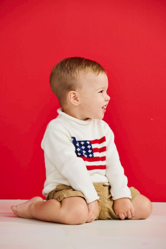 Toddler Rollneck Flag Sweater