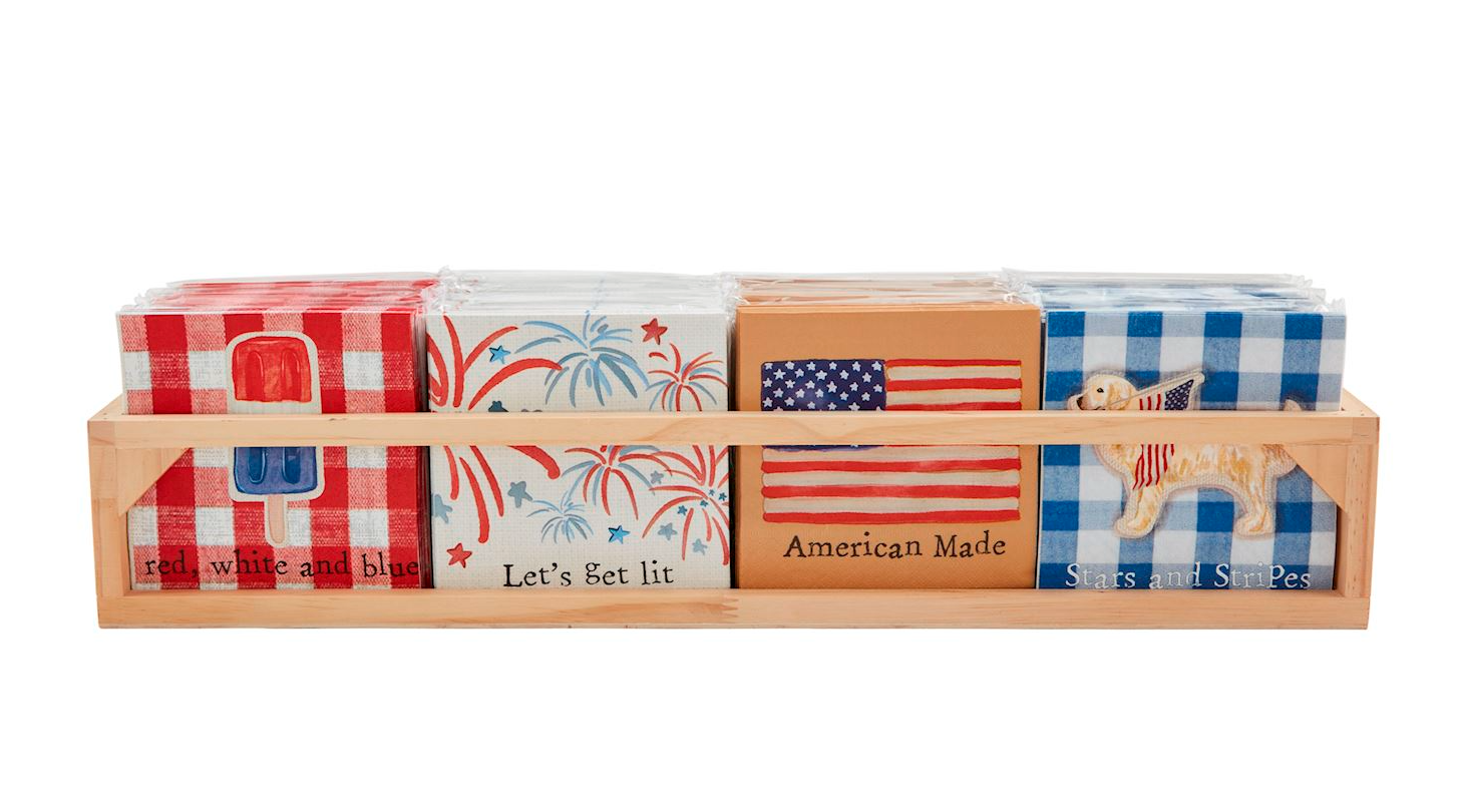 Americana Cocktail Napkins - 12 Pack