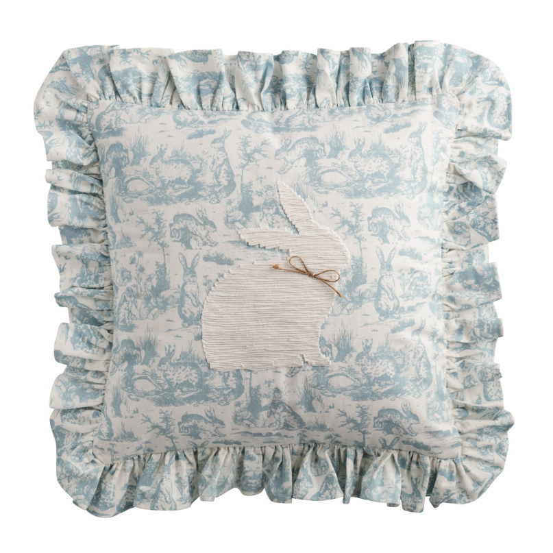 Toile Bunny Pillow