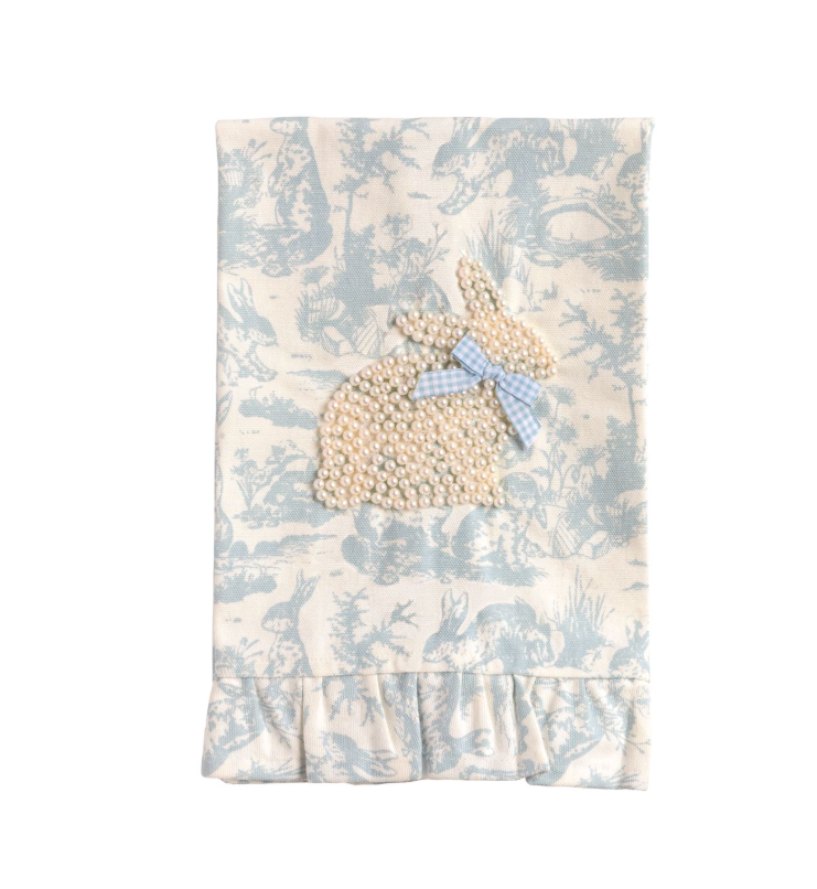 Pearl Bunny Toile Towel