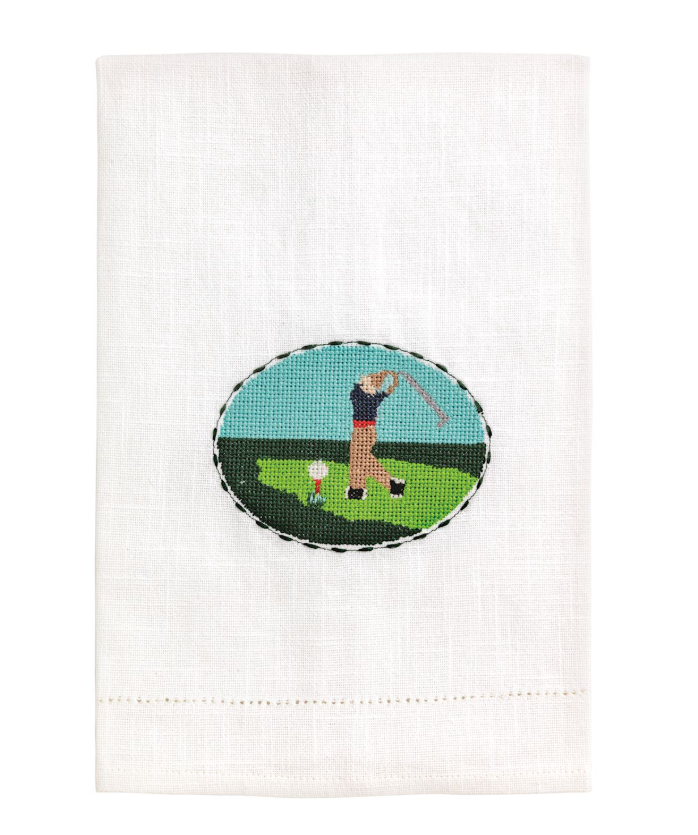 Golf Needlepoint Towel