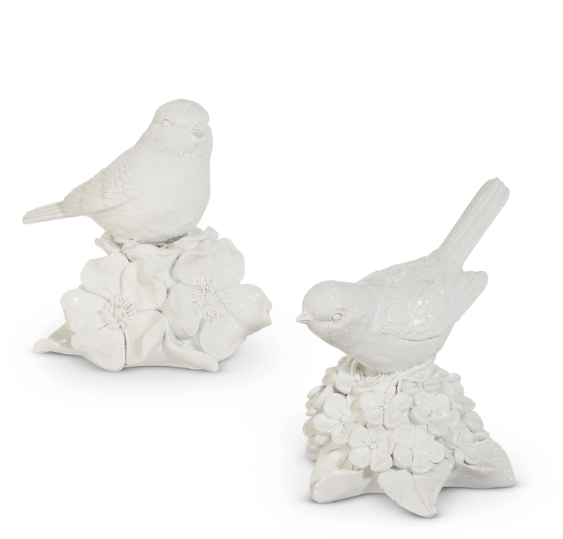 White Bird on Flower