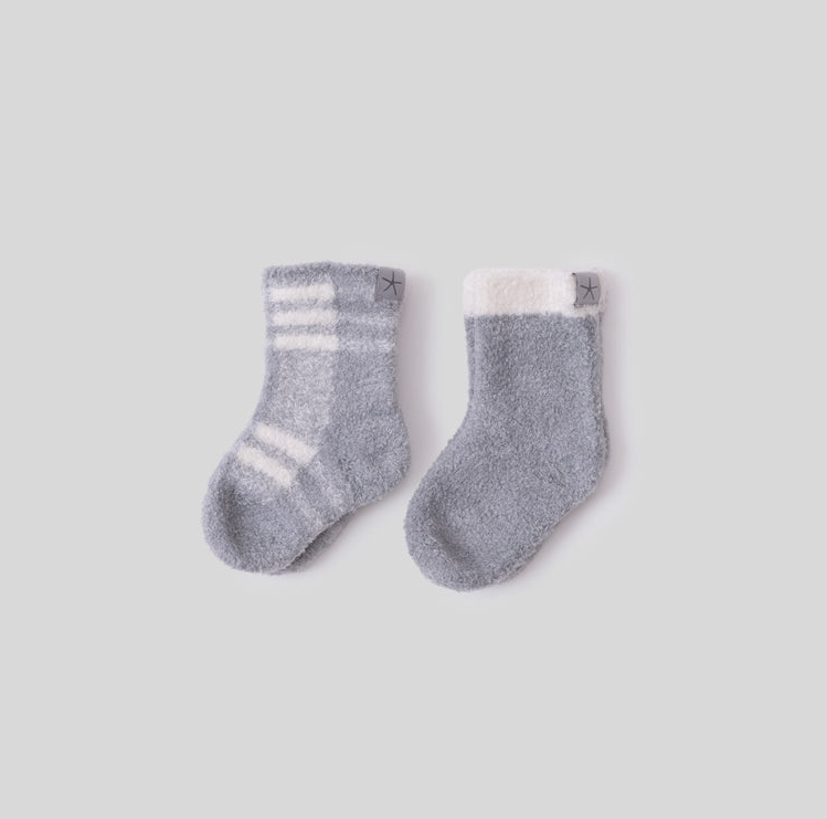 Barefoot Dreams CozyChic Lite Baby Plaid Sock Set